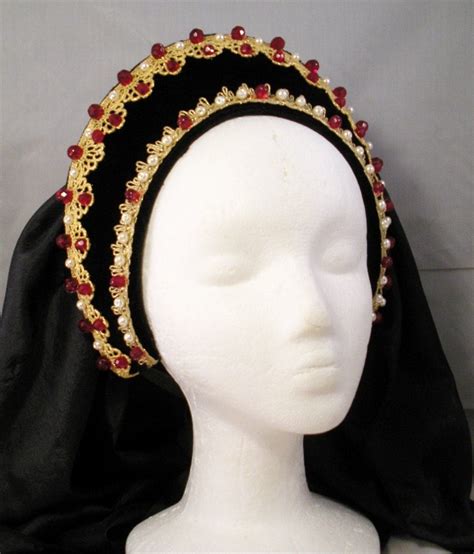 tudor headwear|anne boleyn headpiece.